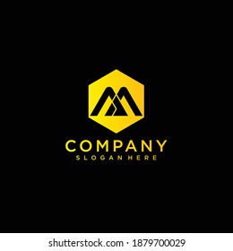 Letter A, modern gold vector logo, Premium Vector