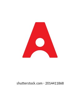 Letter A, person icon, vector logo concept.