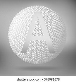 The letter A. Polygonal letter. Abstract Creative concept vector background. Vector Illustration eps 10 for your design