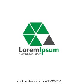 Letter A, Q design logo in green