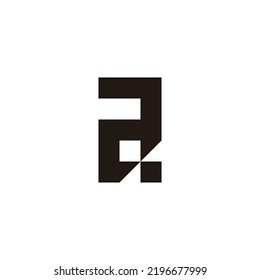 Letter a, stair, square geometric symbol simple logo vector