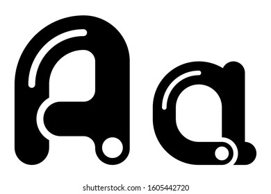 Letter a, stylized for use in graphic design