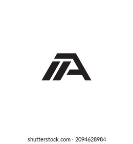 letter A. Letter T invisible simple symbol logo vector