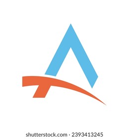 Letter A, triangle logo concept desain illustration