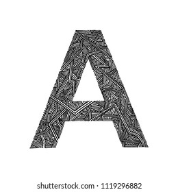 Letter Typography Hand Drawn Illustration Isolated Stock Vector ...