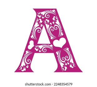 Letter A, Valentine Alphabet Monogram
Sublimation vector design file, for mug, t-shirt, vase, pillow case. etc