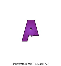Letter A. Vector flat design
