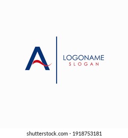 letter A. vector logo monogram minimalistic design on white background