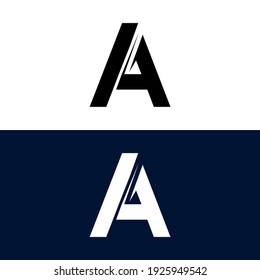 letter A. vector logo monogram alphabet minimalist design