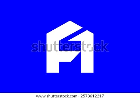 Letter A1 logo, number 1 logo, a one icon, letter F, hexagon a logo, hexagon f letter logo, letter a house shape, hexagonal house shape, a with arrow, bold design simple app icon, digital a technology