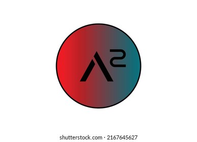 letter A2 logo vector design with circle