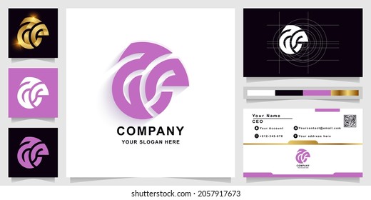 Letter aa oder ae monogramm Logo-Vorlage mit Visitenkartendesign