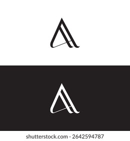 Letter A or AA Arrow Logo