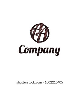 Letter AA Artistic Shading Texture Creative Logo