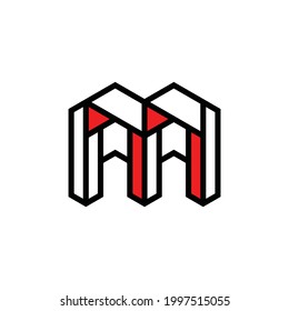 Logo-Design des Buchstaben A-Blocks