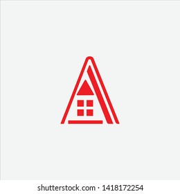 Letter AA Clean and Minimal Initial Based Logo Design. Real estate business logo icon