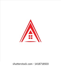 Letter AA Clean and Minimal Initial Based Logo Design. Real estate business logo icon