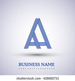 Letter AA linked logo design. symbol for your business or company identity.