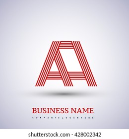 Letter AA linked logo design. symbol for your business or company identity.