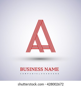 Letter AA linked logo design. symbol for your business or company identity.
