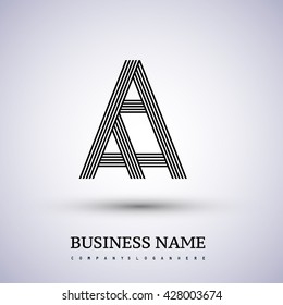 Letter AA linked logo design. Elegant symbol for your business or company identity.
