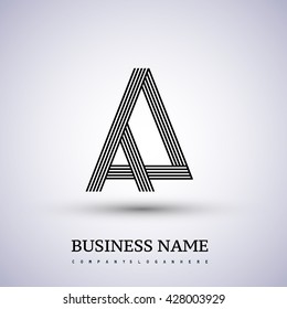 Letter AA linked logo design. Elegant symbol for your business or company identity.