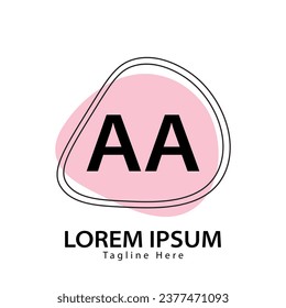 logotipo de letra AA. A. Ilustración vectorial de diseño de logotipo para empresas creativas, empresas, industria