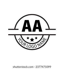 letter AA logo. A A. AA logo design vector illustration for creative company, business, industry