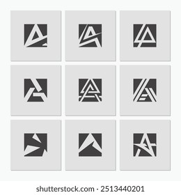 Letter AA logo collections . vector ilustrations eps 10
