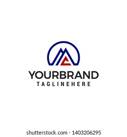 letter aa logo design concept template vector