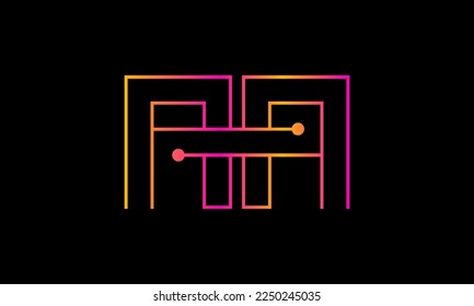 Letter AA logo design. AA logo monogram design vector