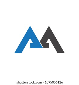 Letter AA logo design template elements .
