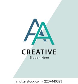 Letter AA Logo Design Template Double A Logo