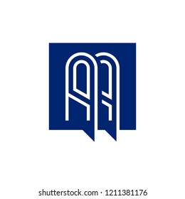 LETTER AA LOGO DESIGN VECTOR ICON TEMPLATE