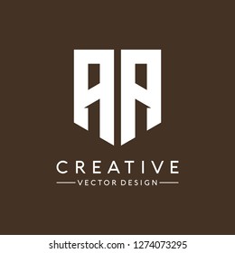Letter AA Logo. Initial Letter Design Vector Luxury Colors