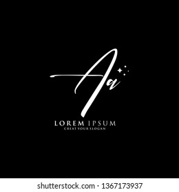 Letter Aa Logo. Initial Letter Design Vector Luxury