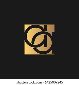 Letter AA Logo. Initial Letter Design Vector Luxury Colors