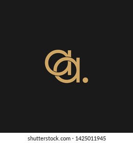 Letter AA Logo. Initial Letter Design Vector Luxury Colors