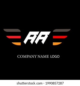 Logo De La Letra Aa. Vector de diseño de carta inicial.