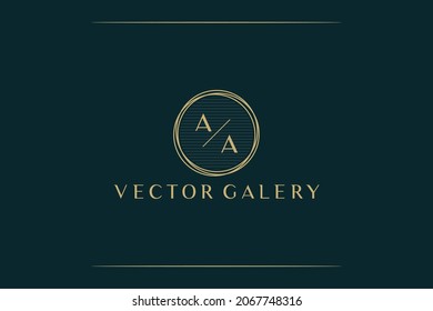 Letter Aa Logo. Initial Letter Design Vector Luxury Colors