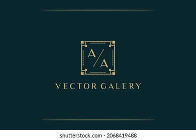 Letter Aa Logo. Initial Letter Design Vector Luxury Colors