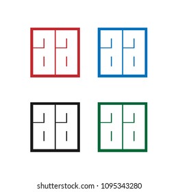 Letter AA Logo Set Color Design Vector