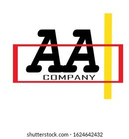 Letter A or AA Logo Template, Icon, Symbol