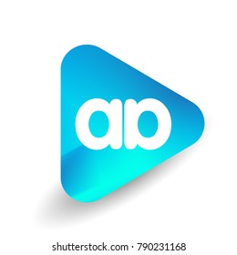 Letter AA logo in triangle shape and colorful background, letter combination logo design for business and company identity.
