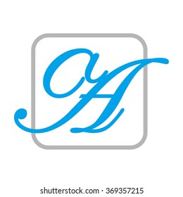 letter aa logo vector.