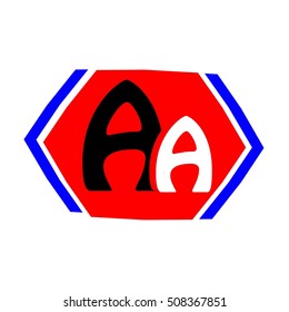 letter AA logo vector