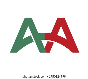 Letter AA logo vector AA logo design