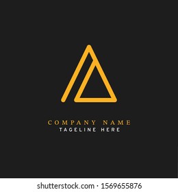 Letter AA logotype Monoline style, simple and elegant AA logo - Vector