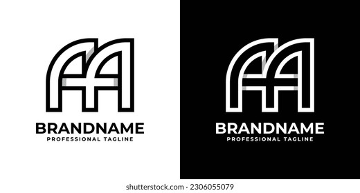 Letra con logotipo de monograma AA, adecuado para cualquier negocio con iniciales A o AA.