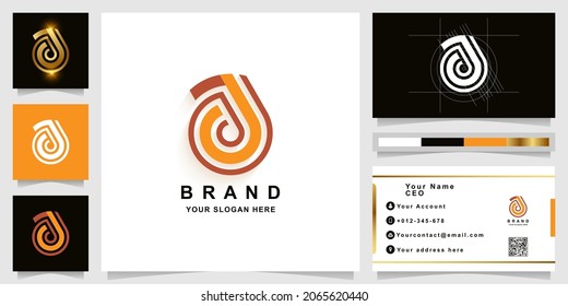 Letter a or aa monogram logo template with business card design